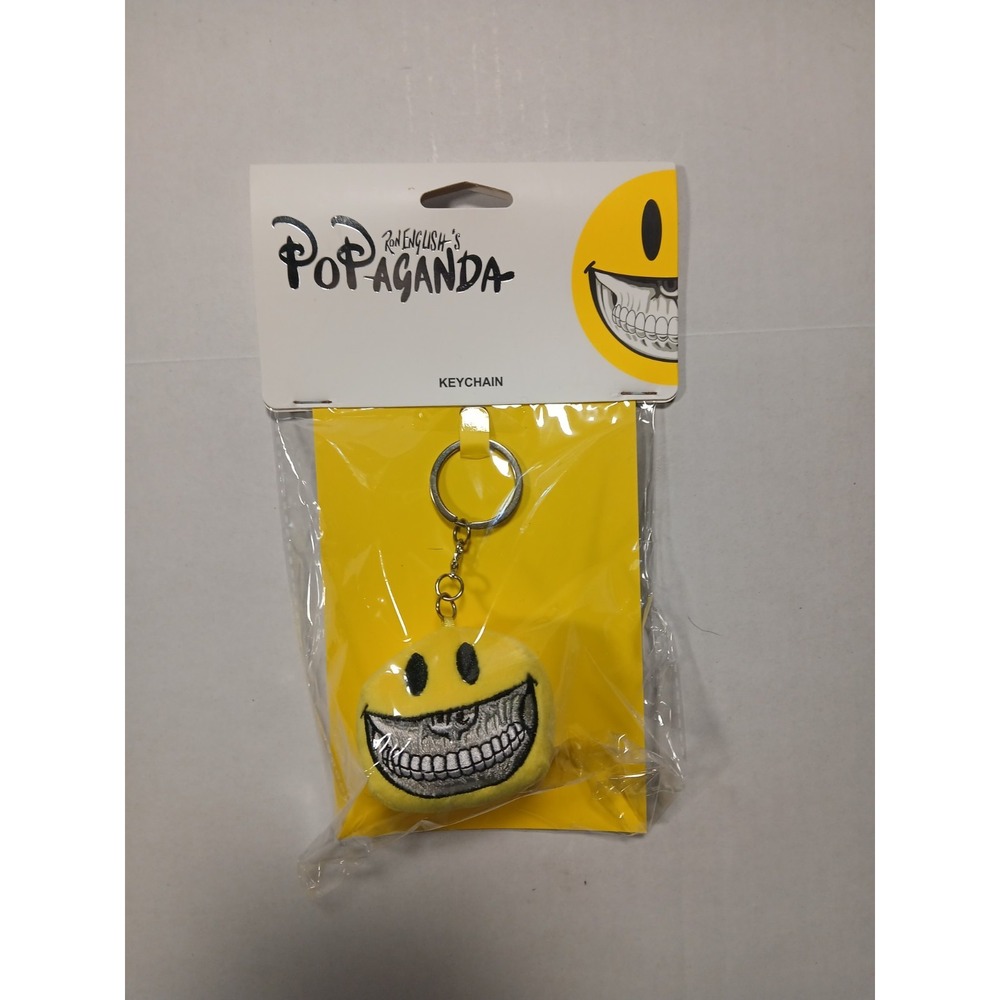 Ron‎ English Popaganda Grin Smiley Face Keychain